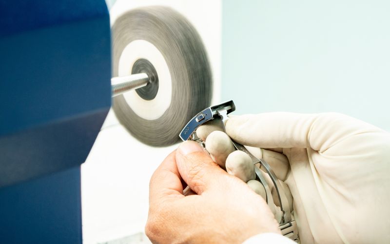 polishing a watch