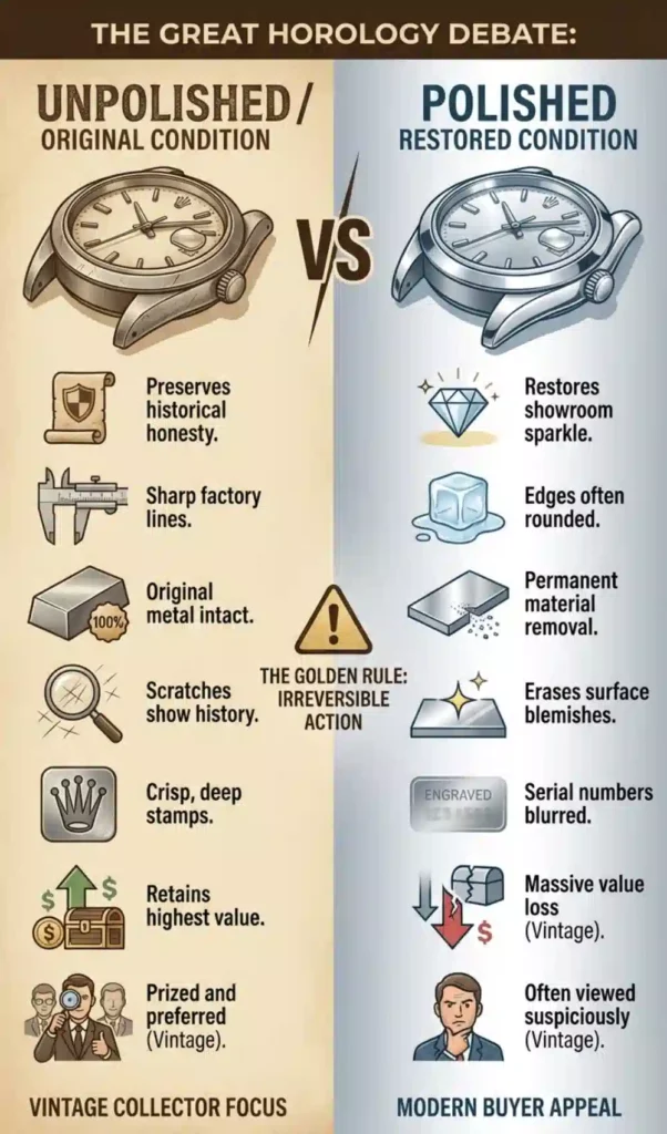 Polished vs Unpolished Watches